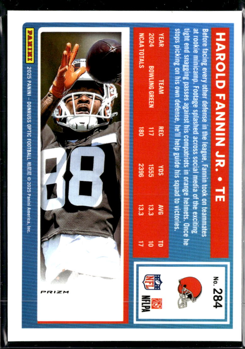 Harold Fannin Jr. 2025 Optic Rated Rookie Blue Hyper Cleveland Browns