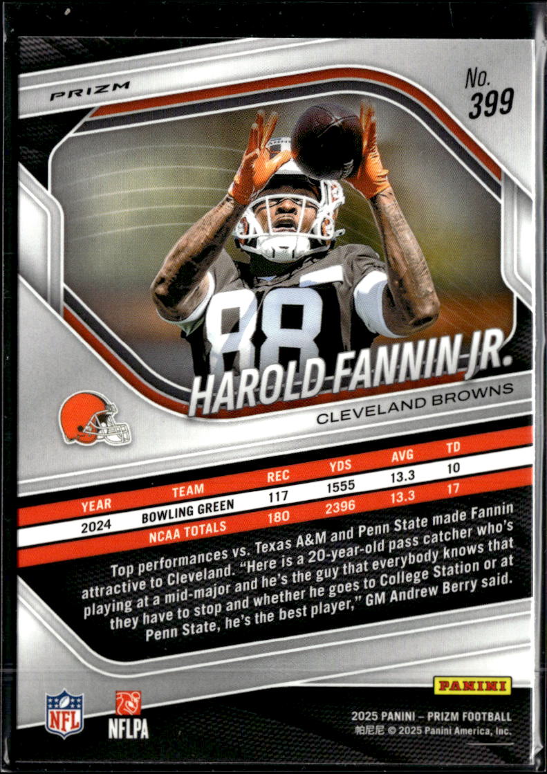 Harold Fannin Jr. 2025 Prizm White Disco RC Cleveland Browns