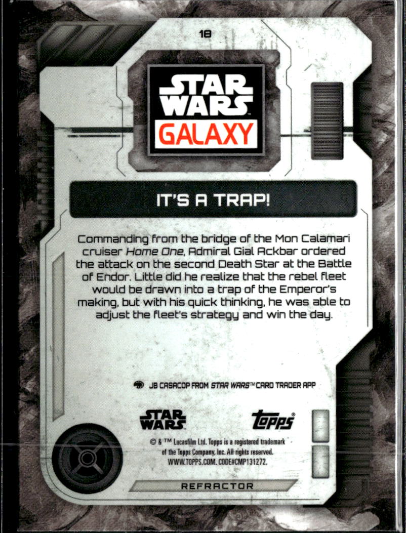 It's A Trap 2026 Topps Star Wars Galaxy Refractor #18