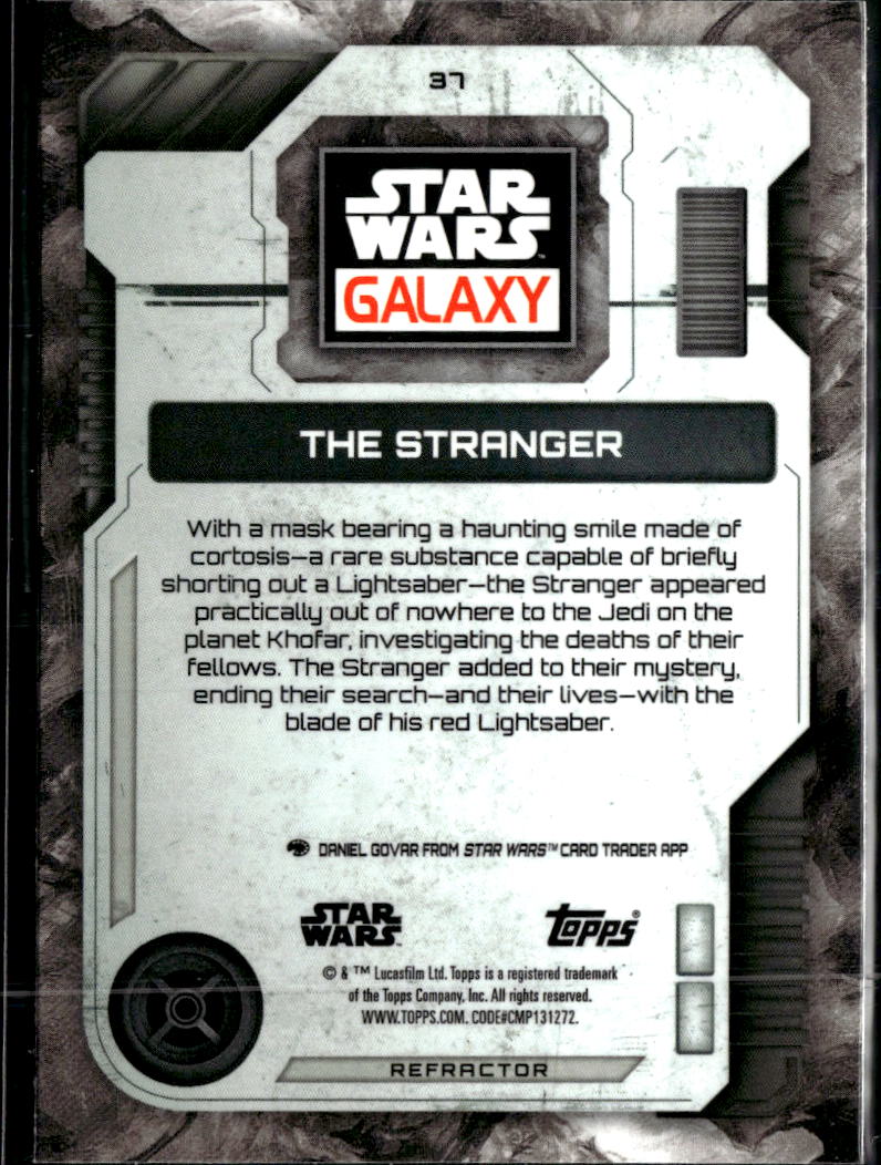 The Stranger 2026 Topps Star Wars Galaxy Refractor #37