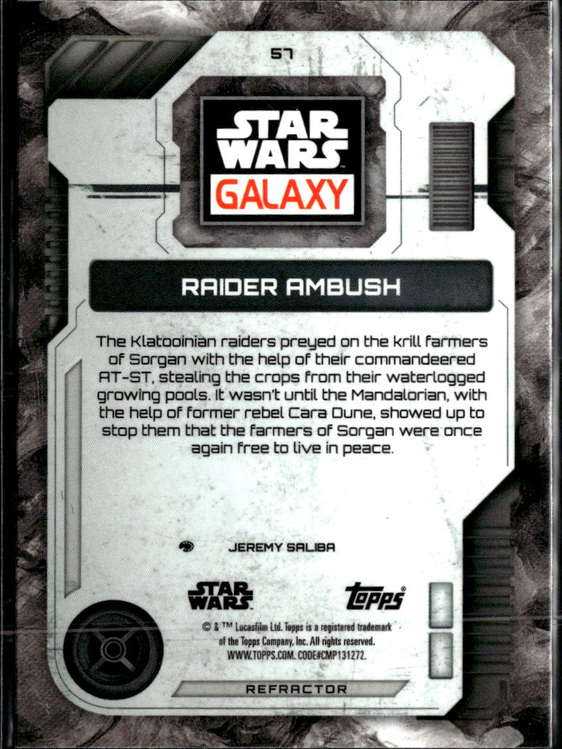Raider Ambush 2026 Topps Star Wars Galaxy Refractor #57