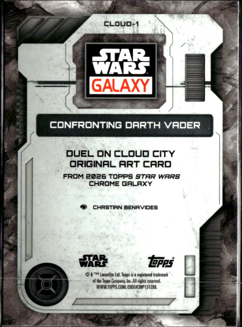 Confronting Darth Vader 2026 Topps Star Wars Galaxy Refractor #CLOUD-1