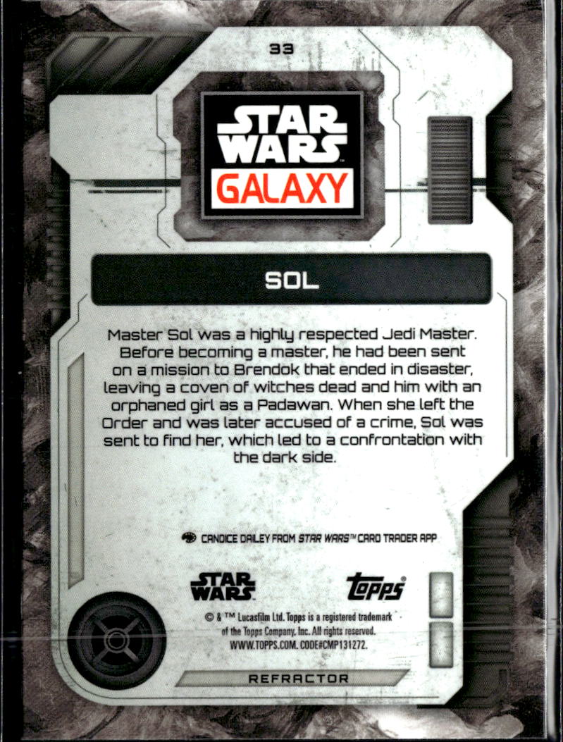 Sol 2026 Topps Star Wars Galaxy Refractor #33