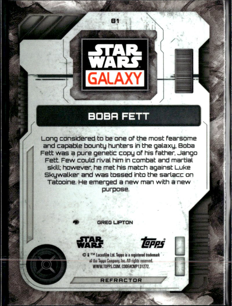 Boba Fett 2026 Topps Star Wars Galaxy Refractor #81