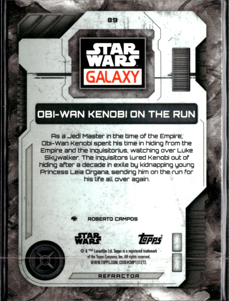 Obi-Wan Kenobi on the Run 2026 Topps Star Wars Galaxy Refractor #89