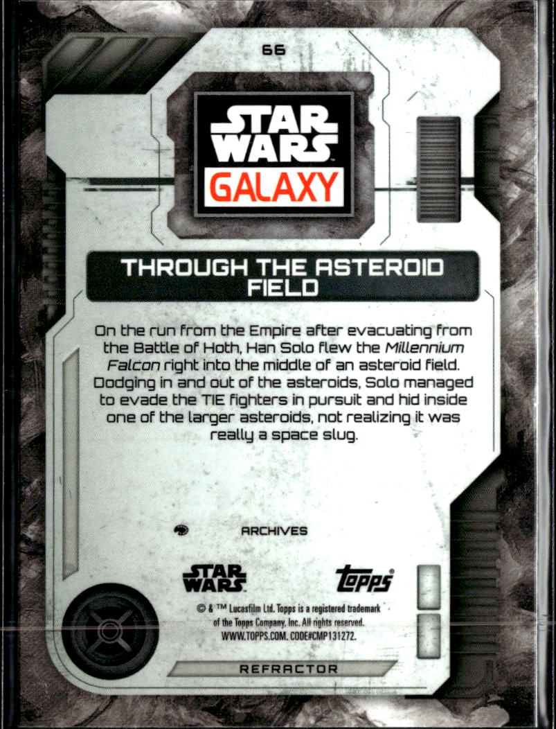 Through The Asteroid Field 2026 Topps Star Wars Galaxy Refractor #66