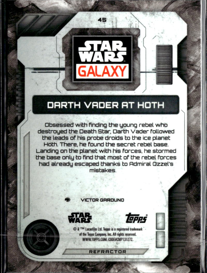 Darth Vader At Hoth 2026 Topps Star Wars Galaxy Refractor #45
