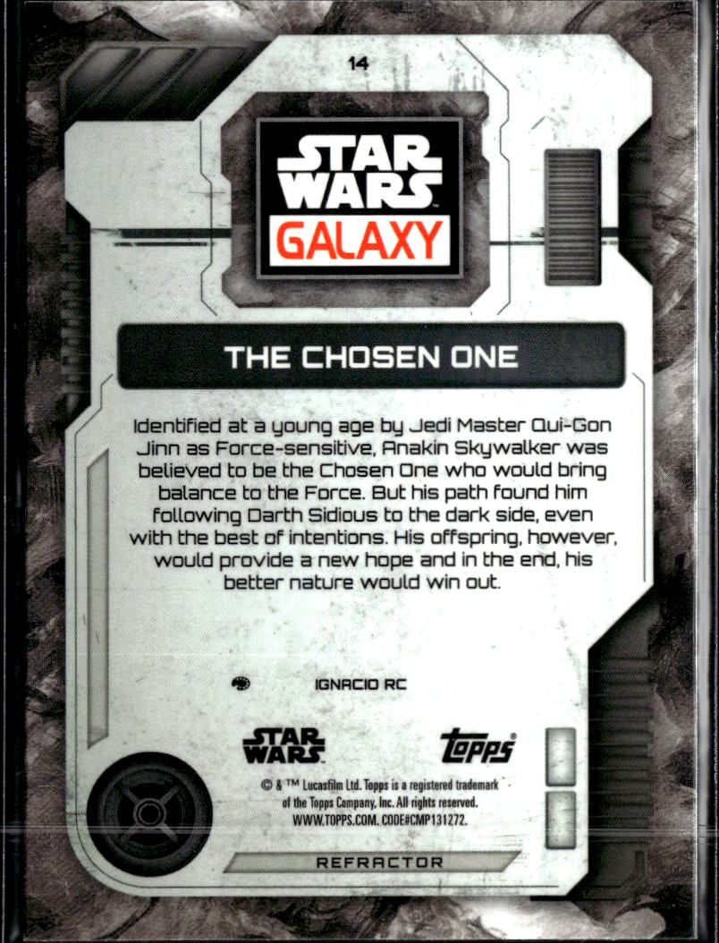 The Chosen One 2026 Topps Star Wars Galaxy Refractor #14
