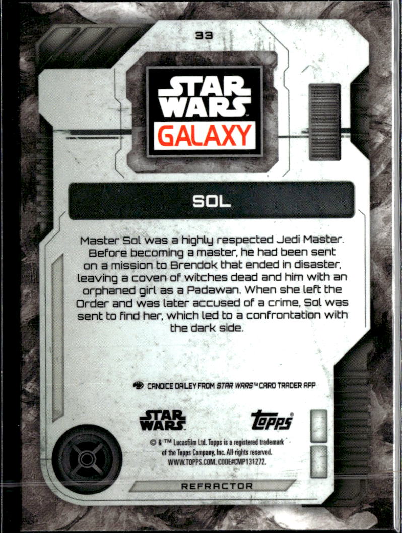 Sol 2026 Topps Star Wars Galaxy Refractor #33