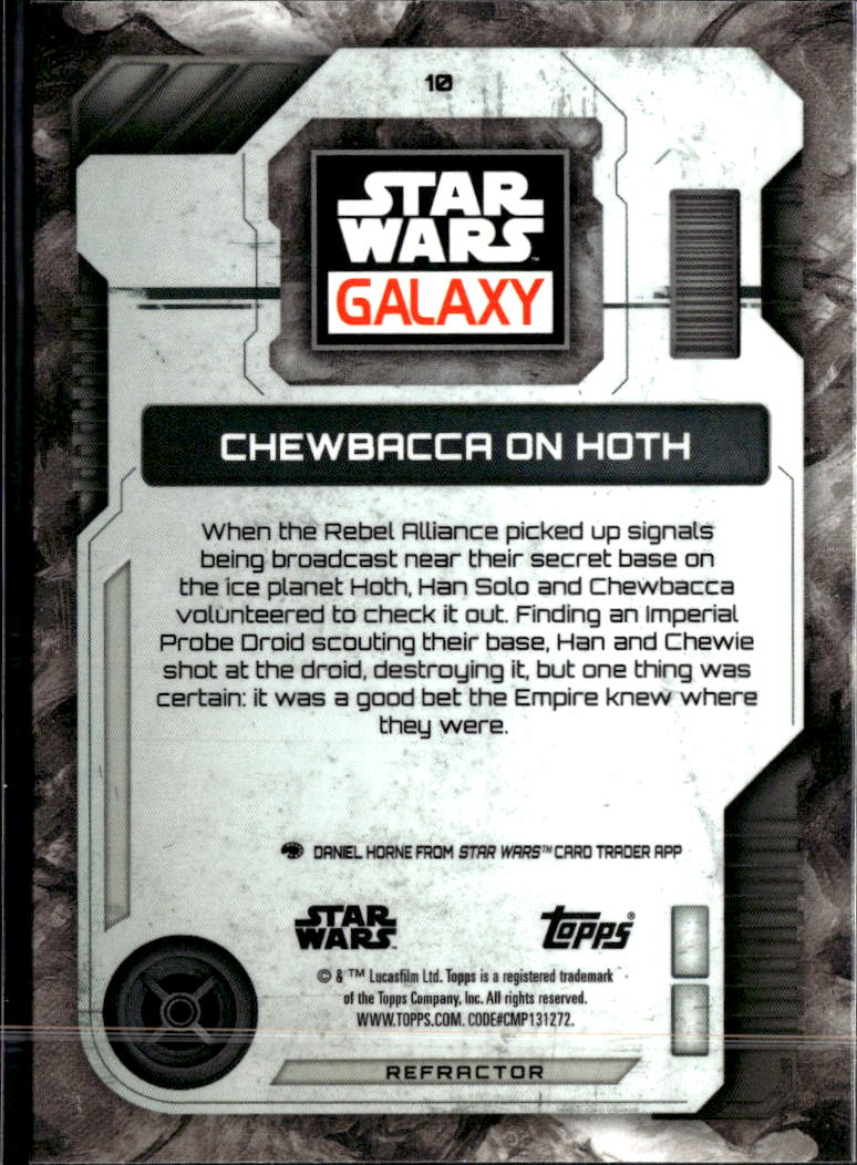 Chewbacca on Hoth 2026 Topps Star Wars Galaxy Refractor #10
