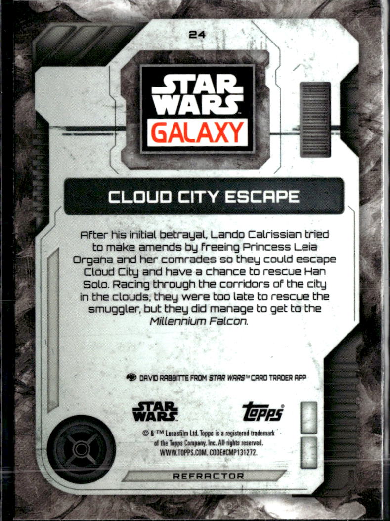 Cloud City Escape 2026 Topps Star Wars Galaxy Refractor #24