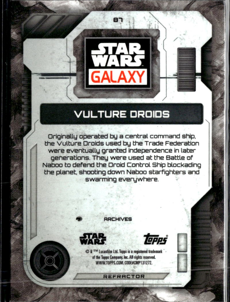 Vulture Droids 2026 Topps Star Wars Galaxy Refractor #87