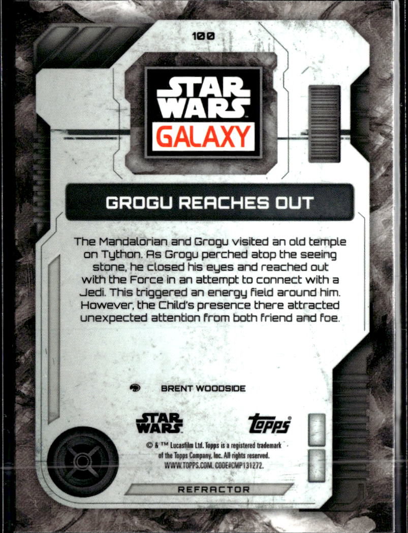 Grogu Reaches Out 2026 Topps Star Wars Galaxy Refractor #100