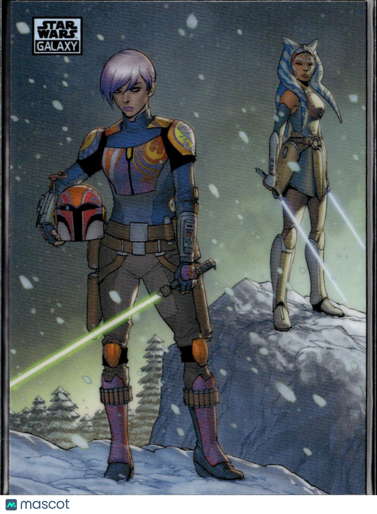 Ahsoka Tano And Sabine Wren 2026 Topps Star Wars Galaxy Refractor #94