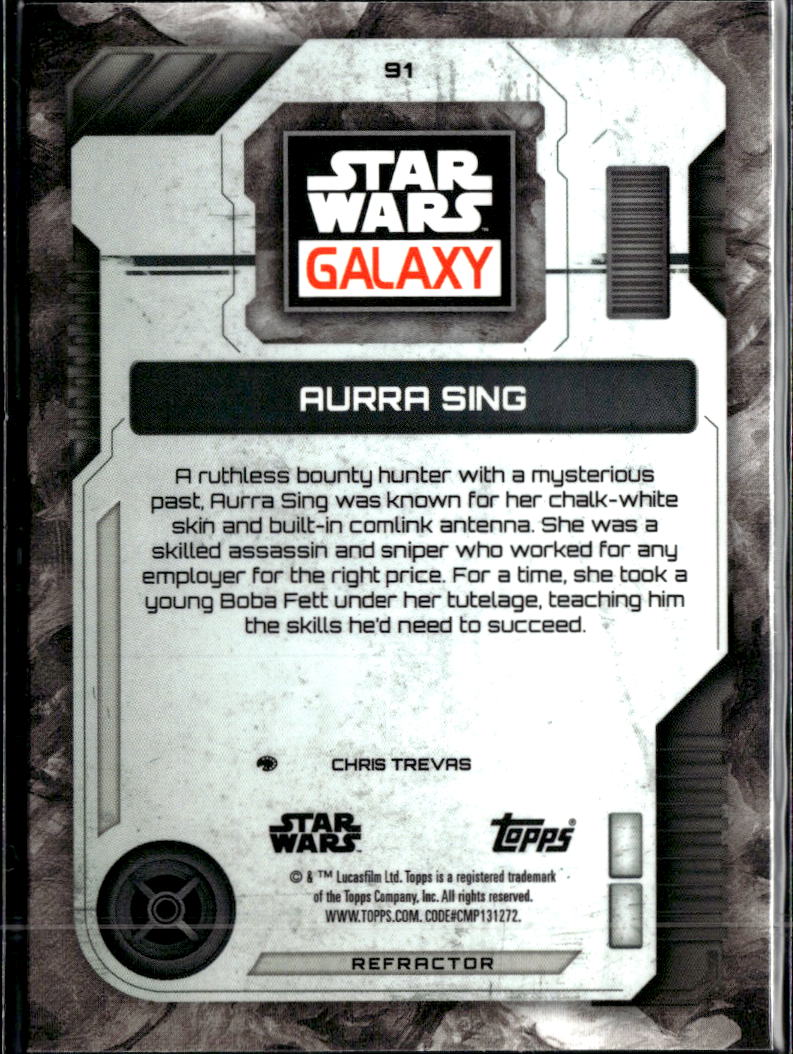 Aurra Sing 2026 Topps Star Wars Galaxy Refractor #91