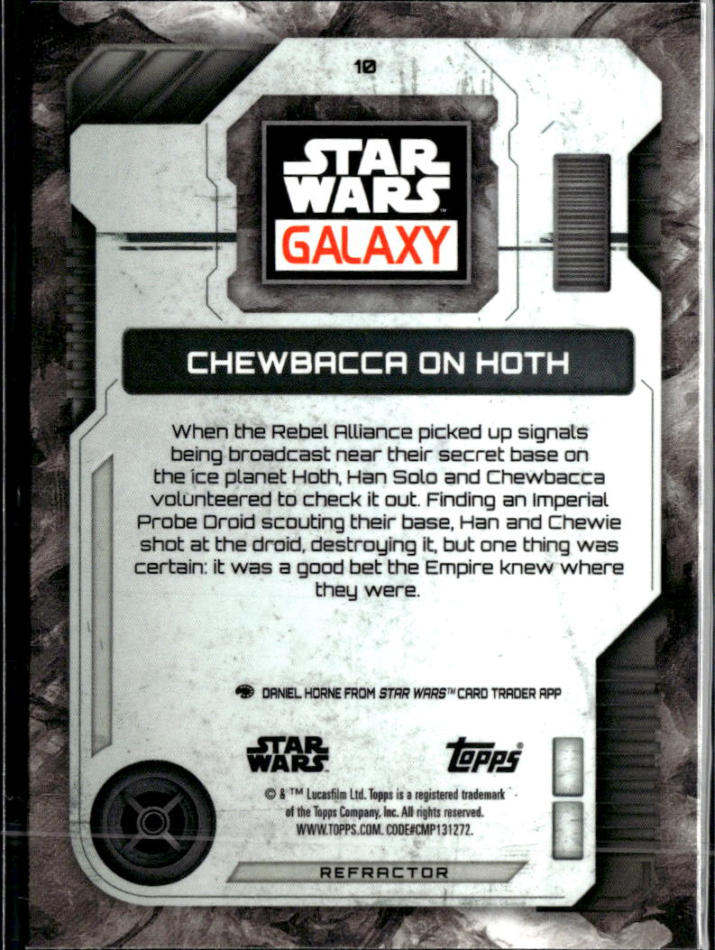 Chewbacca on Hoth 2026 Topps Star Wars Galaxy Refractor #10