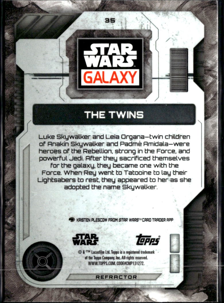 The Twins 2026 Topps Star Wars Galaxy Refractor #35