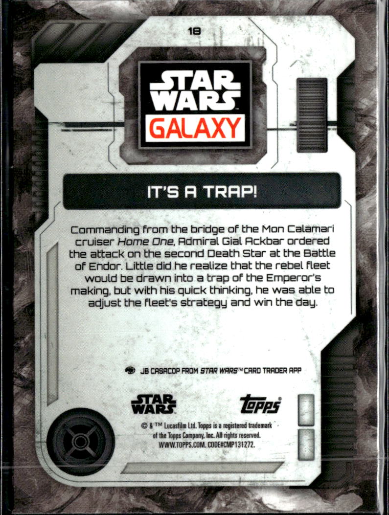 It's A Trap 2026 Topps Star Wars Galaxy Refractor #18