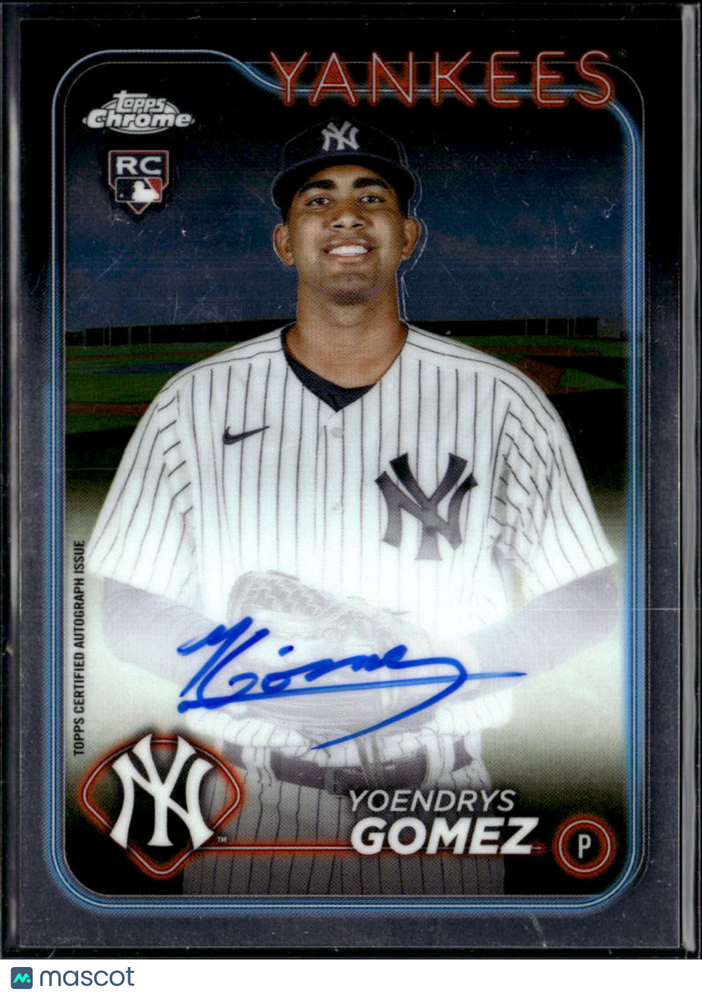 Yoendrys Gomez 2024 Topps Chrome Auto Autograph RC New York Yankees