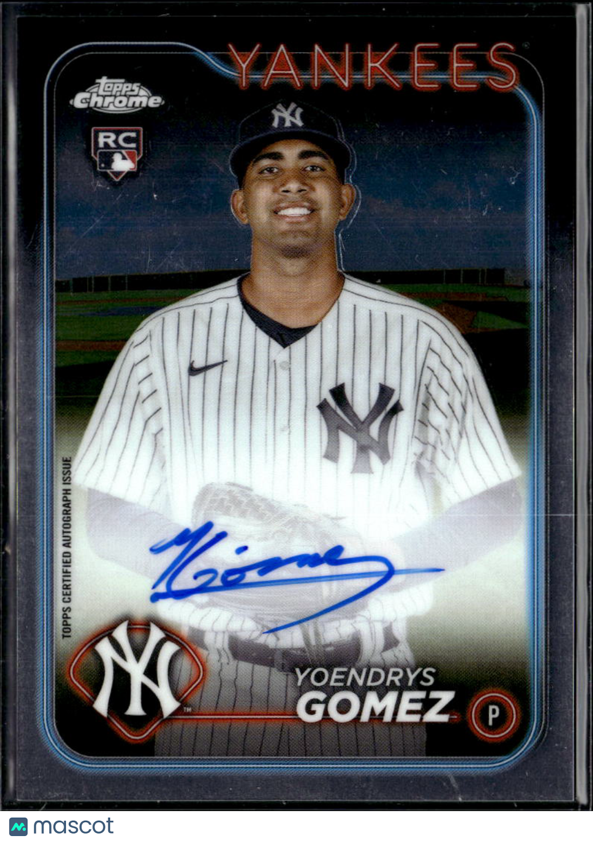Yoendrys Gomez 2024 Topps Chrome Auto Autograph RC New York Yankees