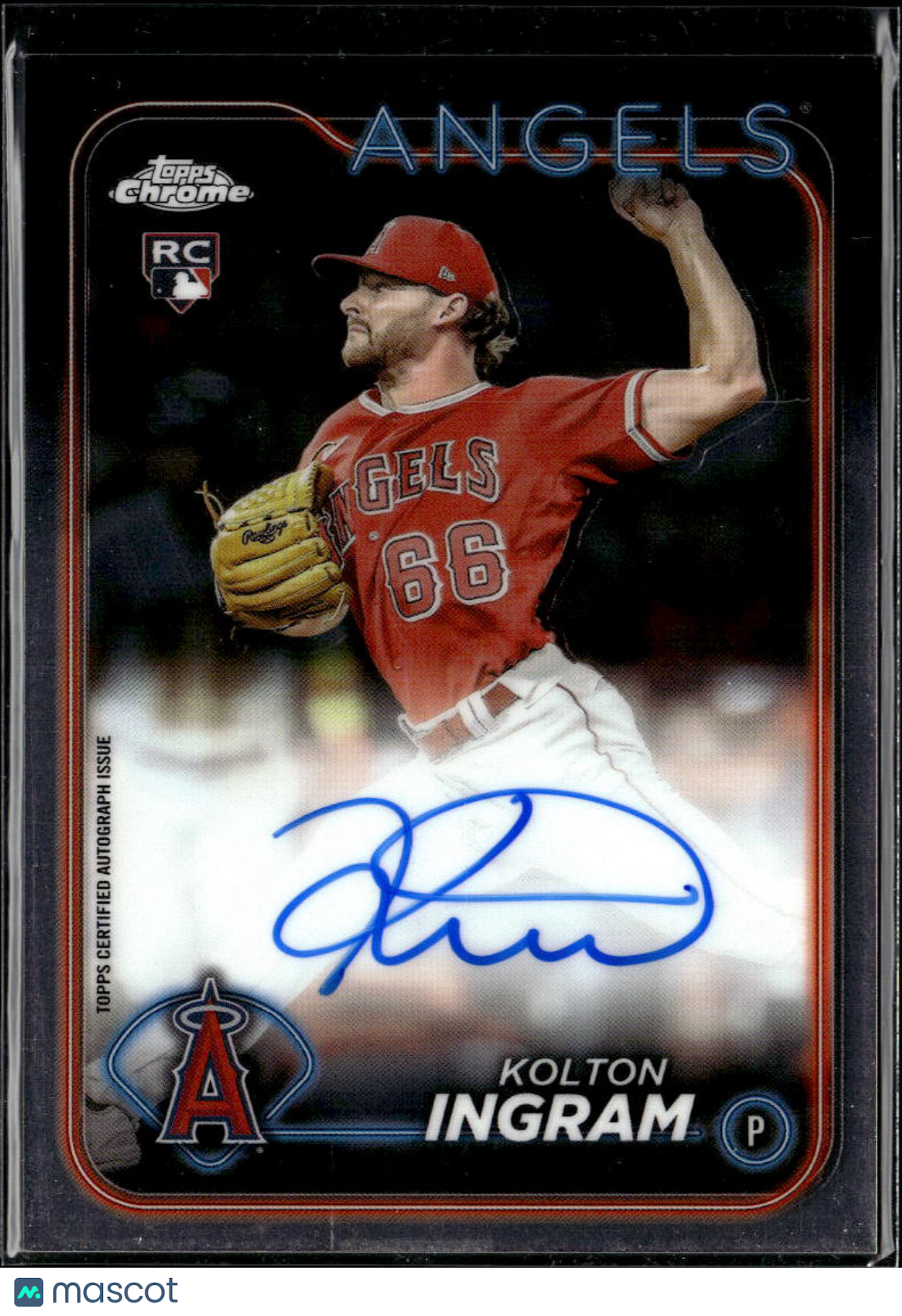 Kolton Ingram 2024 Topps Chrome Auto Autograph RC Los Angeles Angels