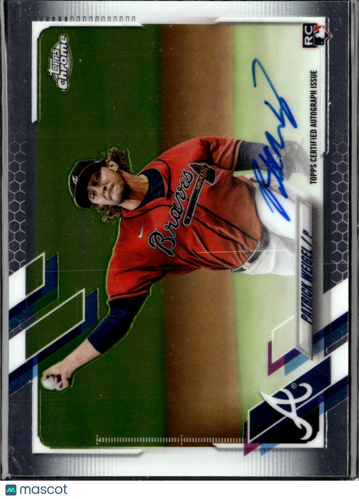 Patrick Weigel 2021 Topps Chrome Auto Autograph RC Atlanta Braves