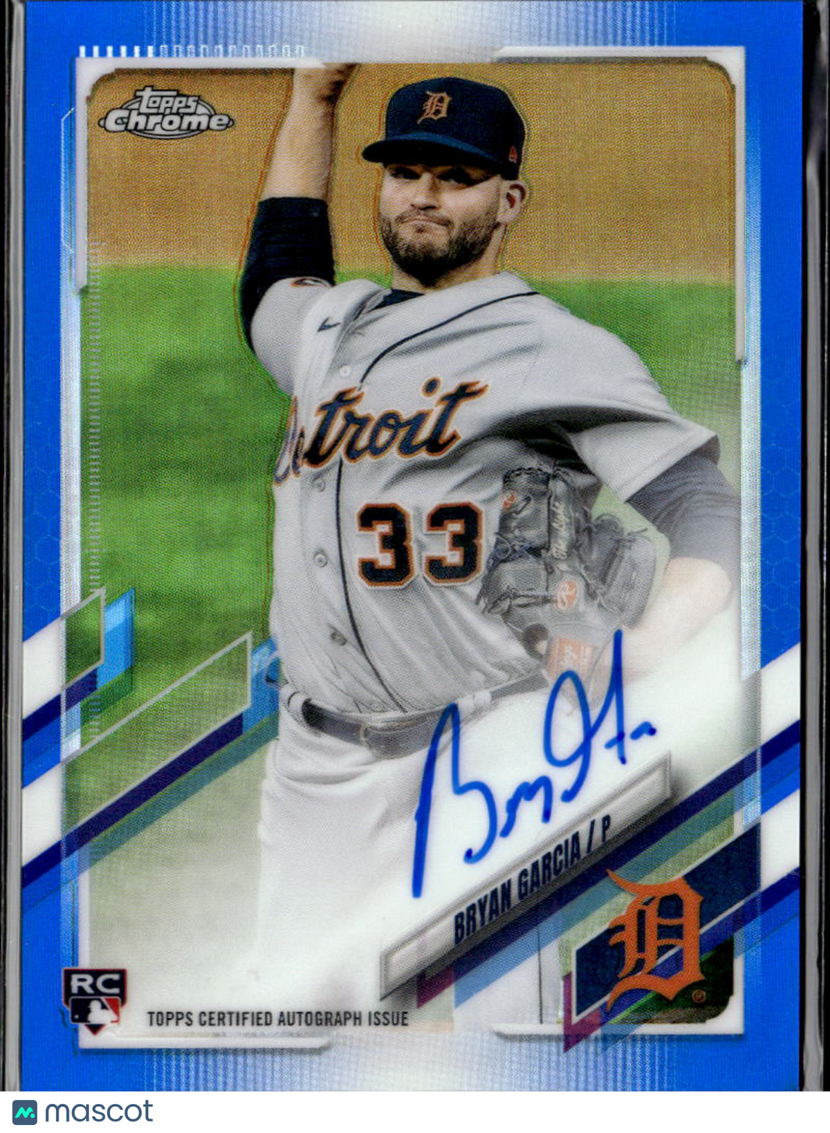 Bryan Garcia 2021 Topps Chrome Auto Autograph RC /150 Detroit Tigers