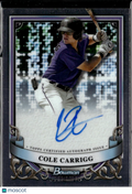 Cole Carrigg 2024 Bowman Sterling Auto Autograph Colorado Rockies