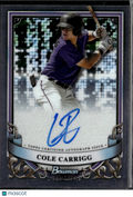 Cole Carrigg 2024 Bowman Sterling Auto Autograph Colorado Rockies