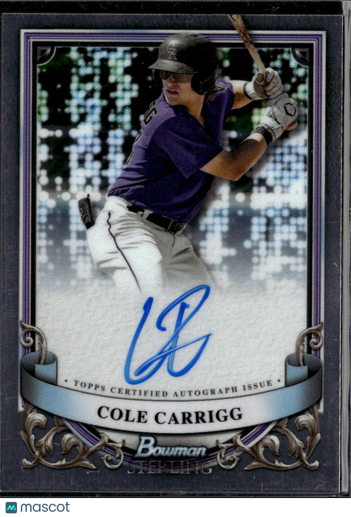 Cole Carrigg 2024 Bowman Sterling Auto Autograph Colorado Rockies