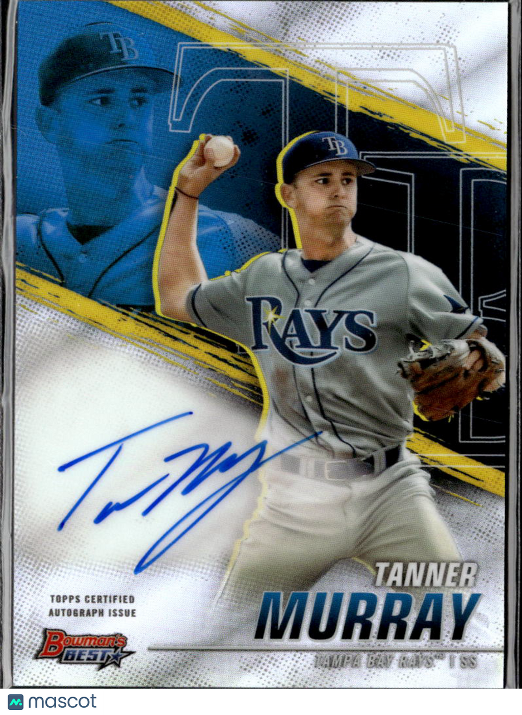 Tanner Murray 2021 Bowman's Best Auto Autograph Tampa Bay Rays