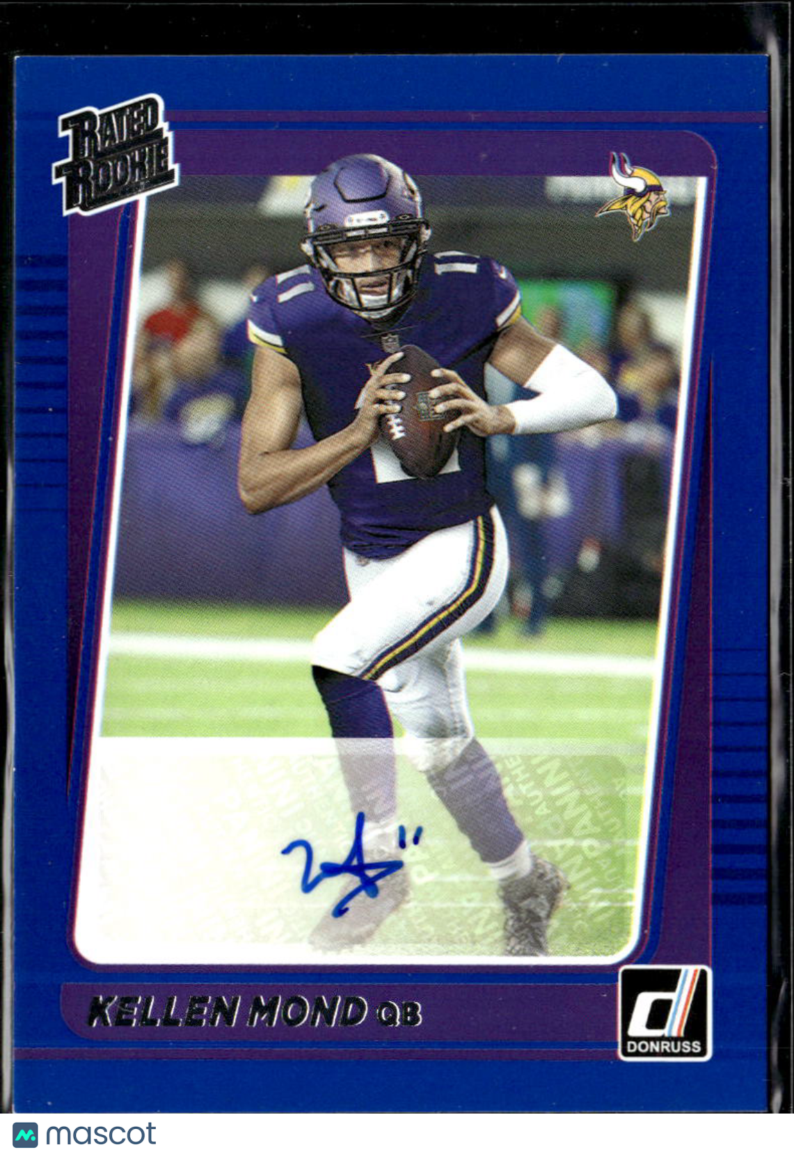 Kellen Mond 2021 Donruss Rated Rookie Auto Autograph Blue Minnesota Vikings