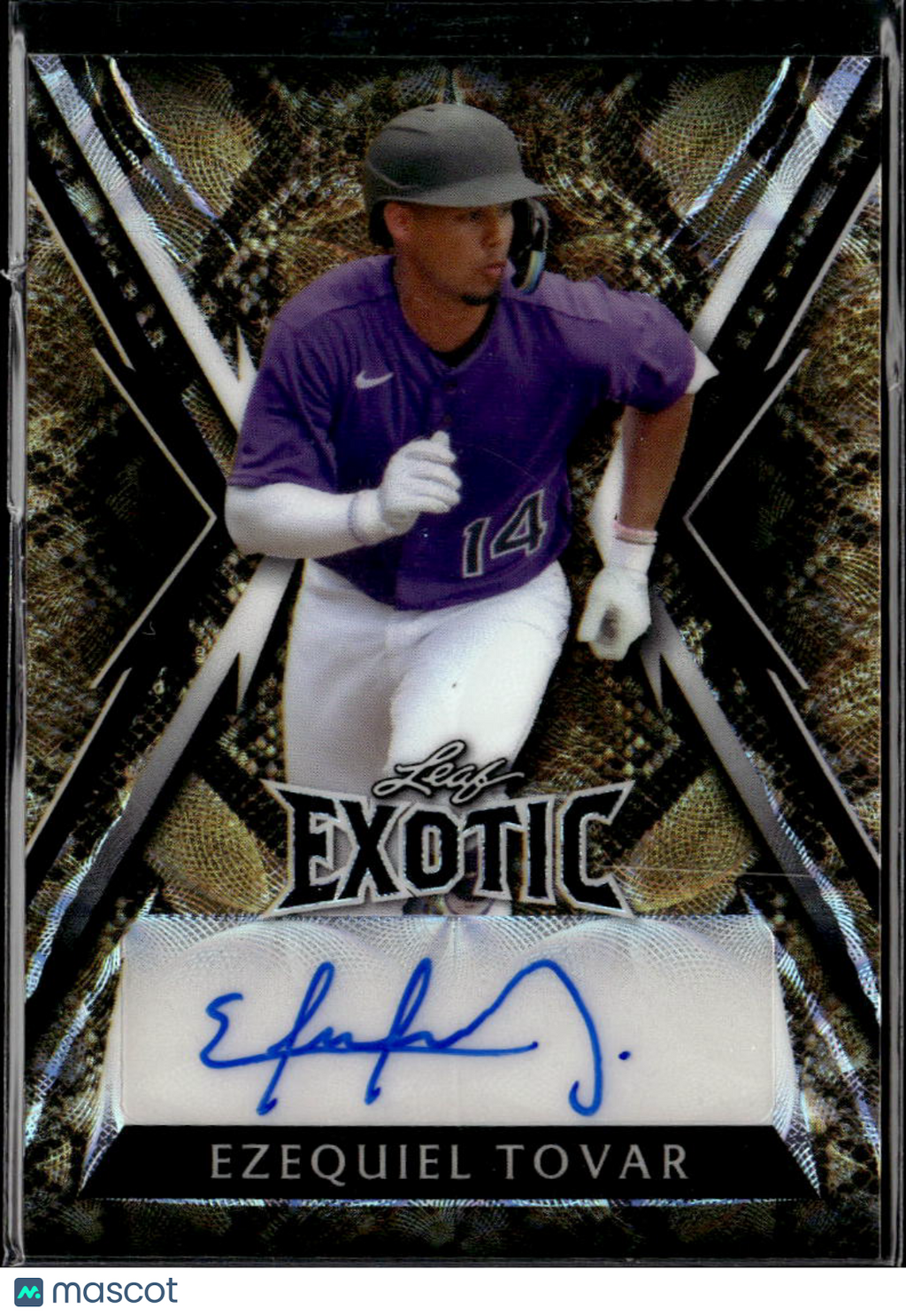 Ezequiel Tovar 2023 Leaf Exotic Auto Autograph 7/7 Colorado Rockies