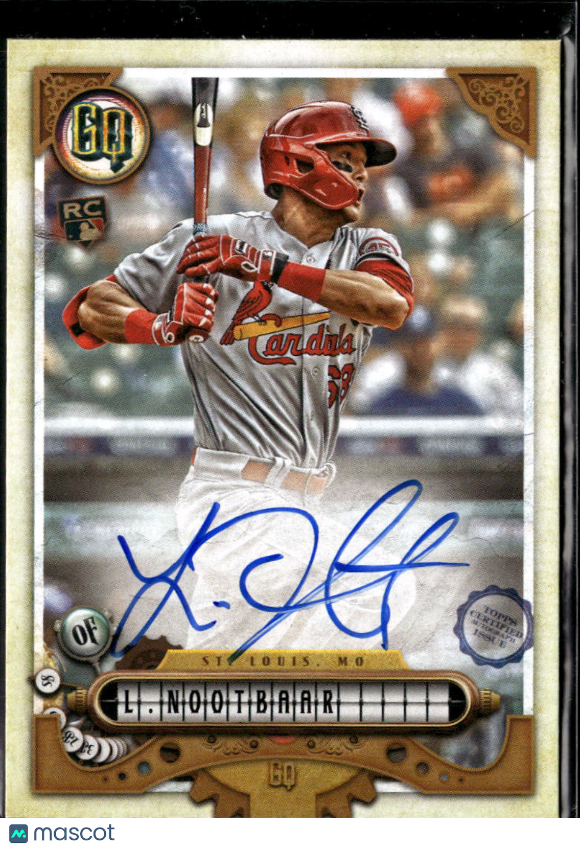 Lars Nootbaar 2022 Topps Gypsy Queen Auto Autograph RC St. Louis Cardinals