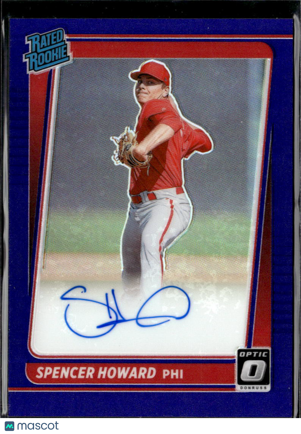 Spencer Howard 2021 Optic Rated Rookie Auto Autograph /150 Philadelphia Phillies