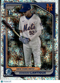 Edward Lantigua 2024 Bowman Chrome 1st Speckle /299 New York Mets