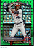 Khadim Diaw 2025 Bowman Chrome 1st Green 86/99 Minnesota Twins