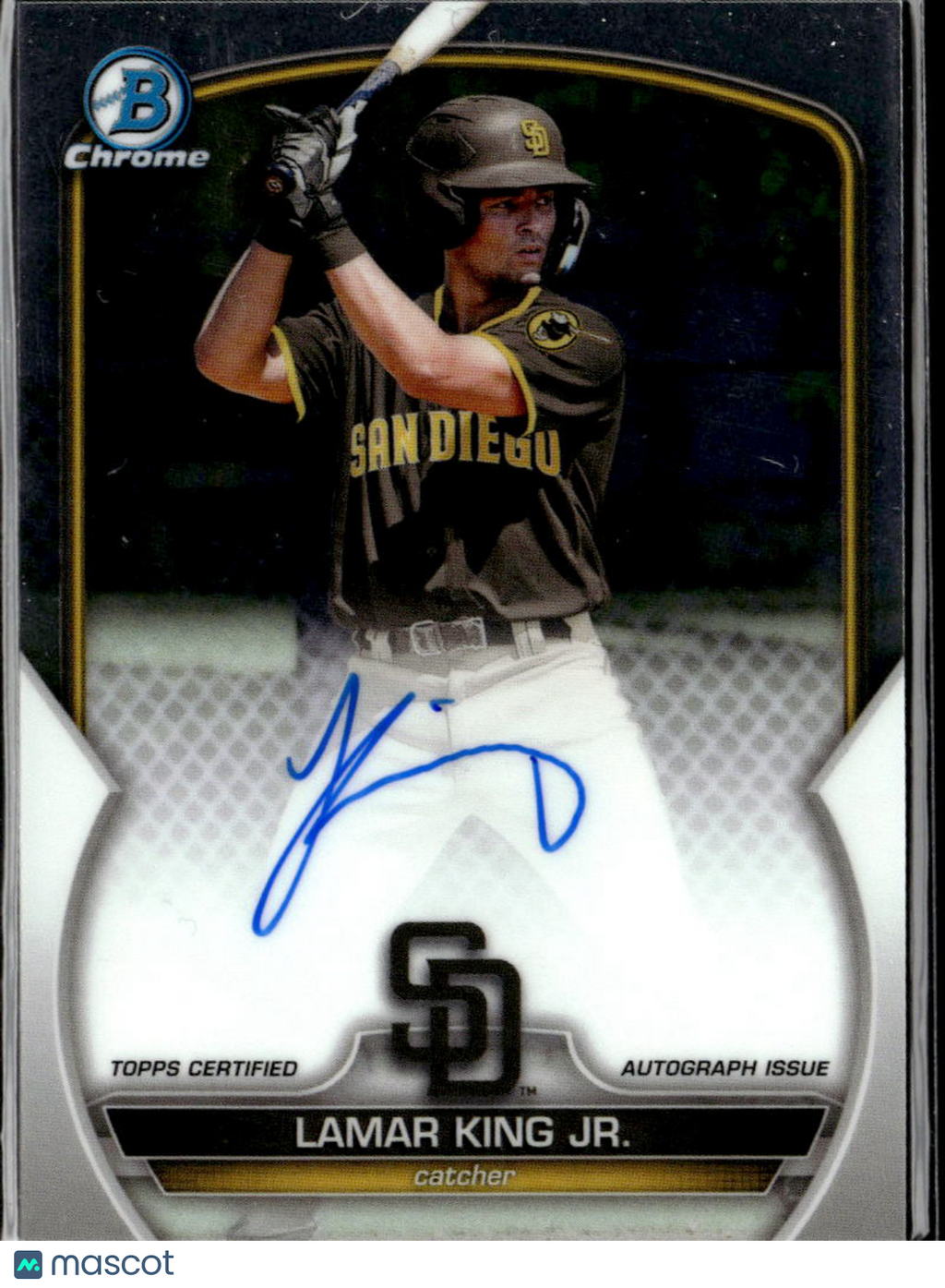 Lamar King Jr. 2023 Bowman Chrome 1st Auto Autograph San Diego Padres
