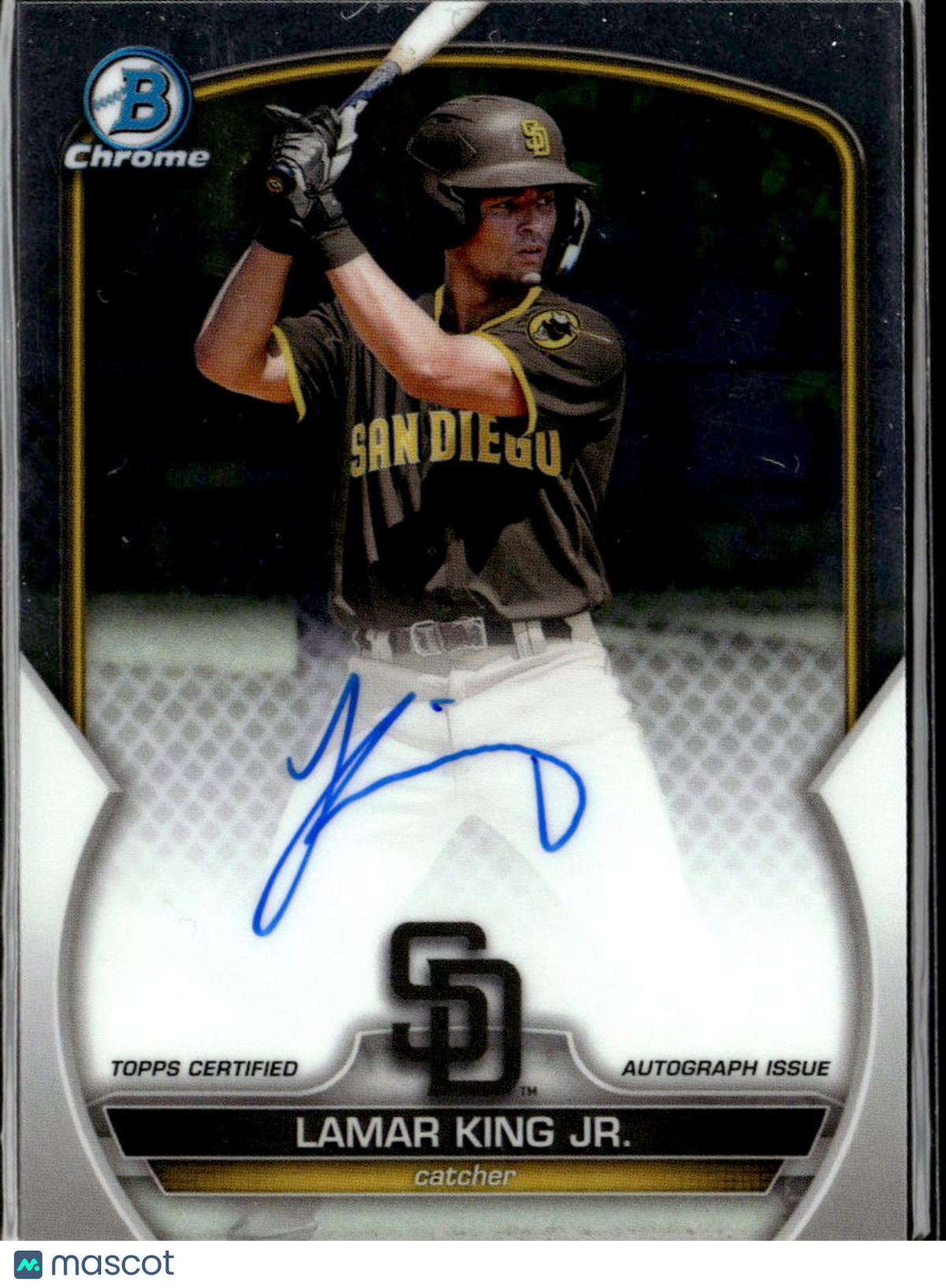 Lamar King Jr. 2023 Bowman Chrome 1st Auto Autograph San Diego Padres