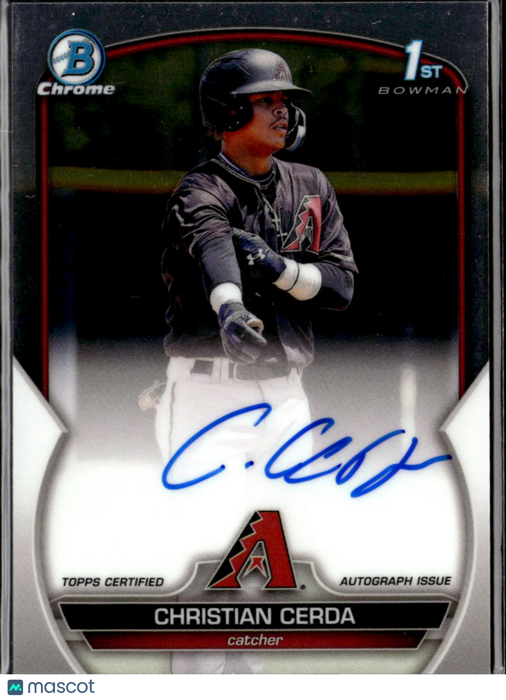 Christian Cerda 2023 Bowman Chrome 1st Auto Autograph Arizona Diamondbacks