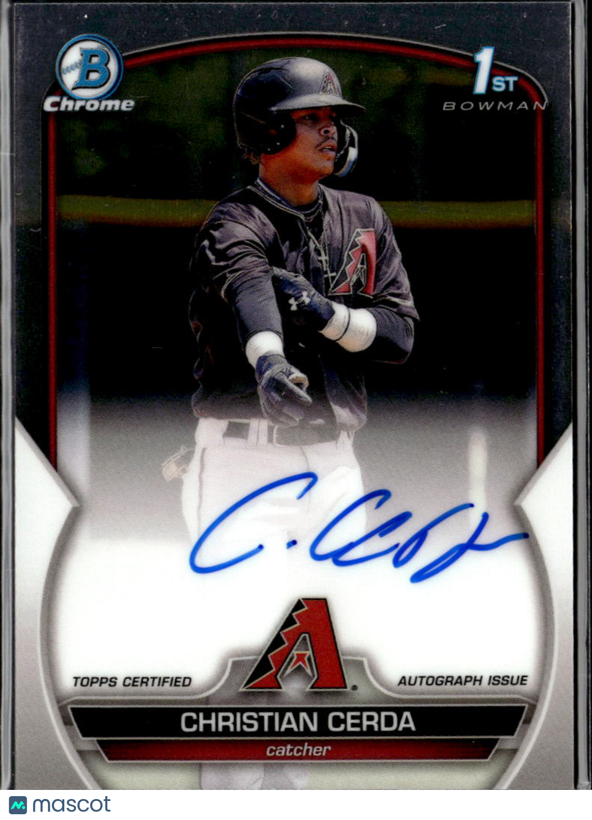Christian Cerda 2023 Bowman Chrome 1st Auto Autograph Arizona Diamondbacks