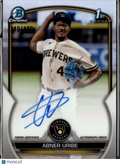 Abner Uribe 2023 Bowman Chrome 1st Auto Autograph /499 Milwaukee Brewers