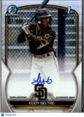 Eddy Beltre 2023 Bowman Chrome 1st Auto Autograph /499 San Diego Padres