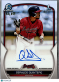 Geraldo Quintero 2023 Bowman Chrome 1st Auto Autograph /499 Atlanta Braves
