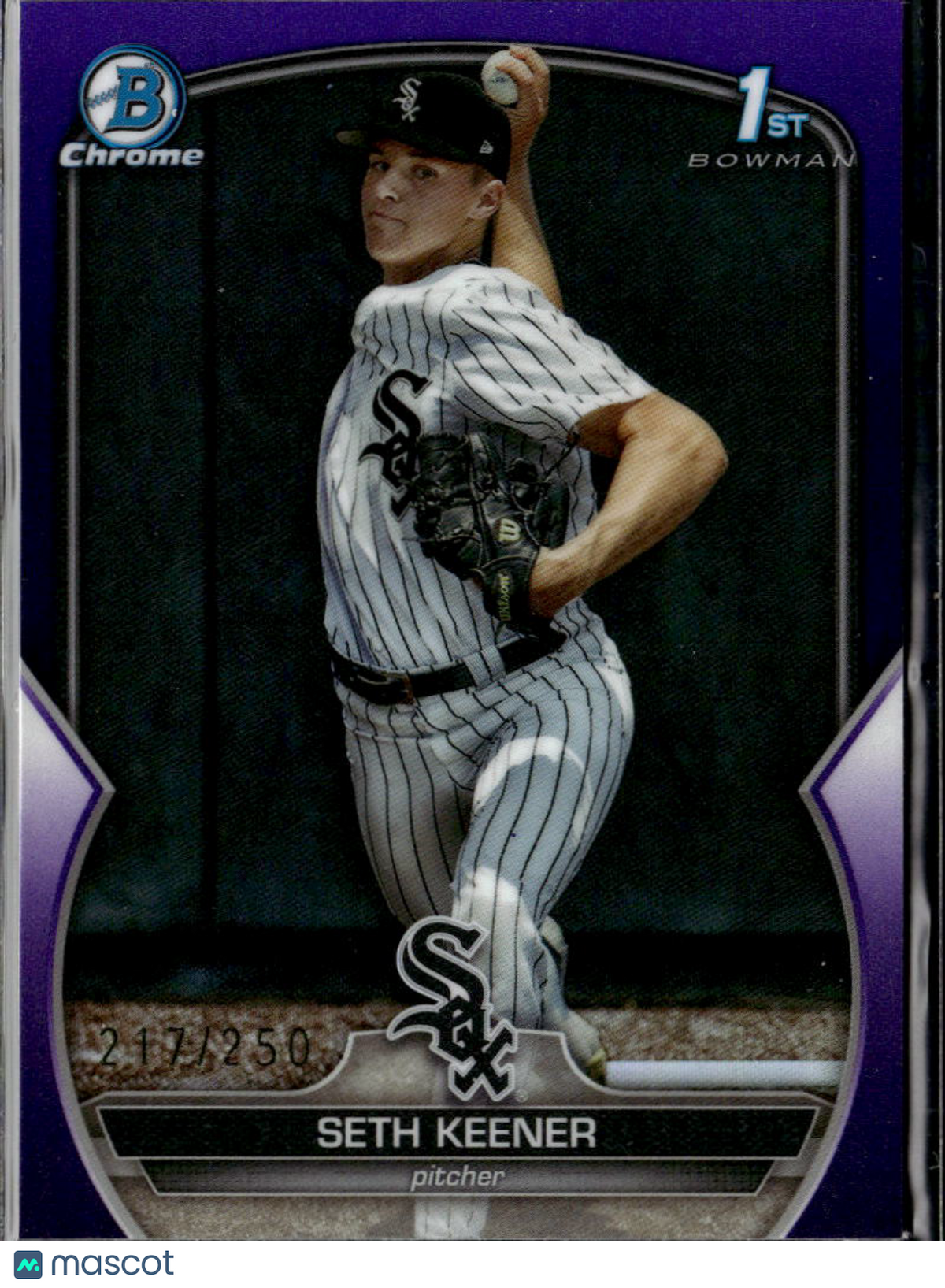 Seth Keener 2023 Bowman Chrome 1st Purple Refractor /250 Chicago White Sox