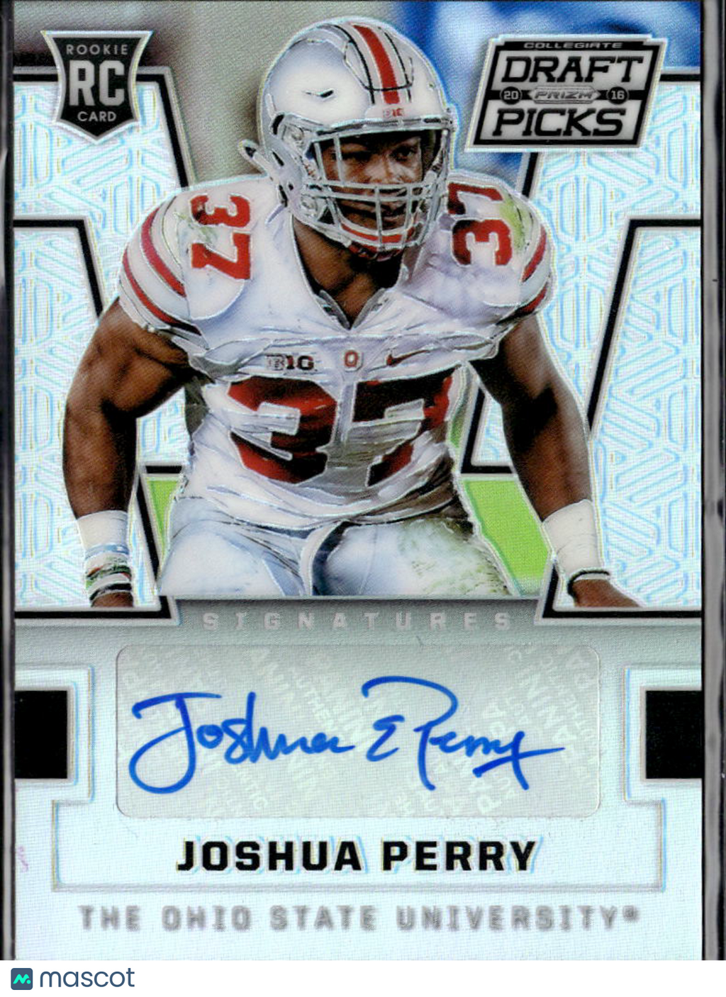 Joshua Perry 2016 Prizm Draft Picks Auto Autograph RC Ohio State Buckeyes