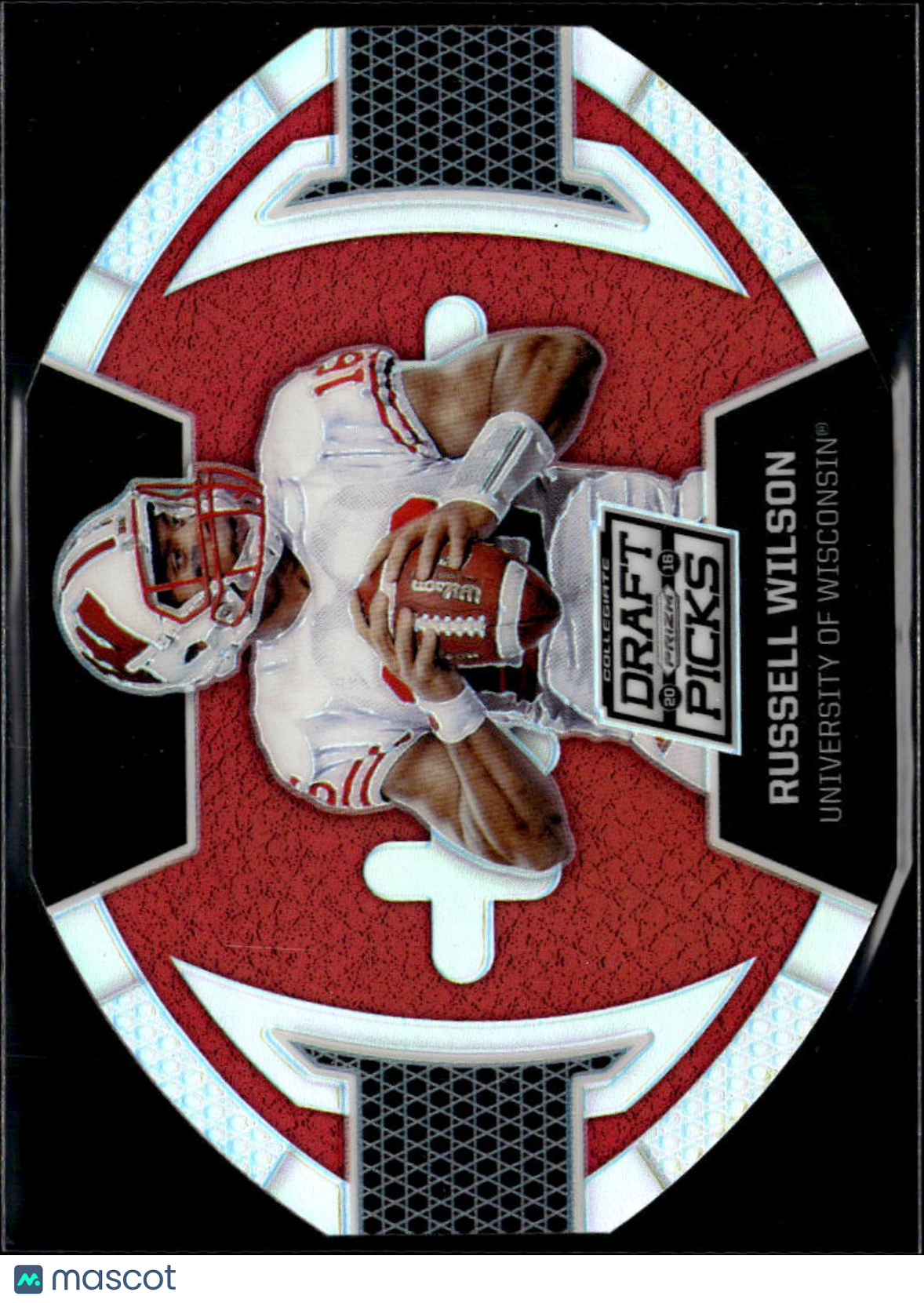 Russell Wilson 2016 Prizm Draft Picks Football Die-Cut Wisconsin Badgers