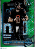 Tyler Van Dyke 2022 Bowman Chrome 1st Green Shimmer 20/99 Miami Hurricanes