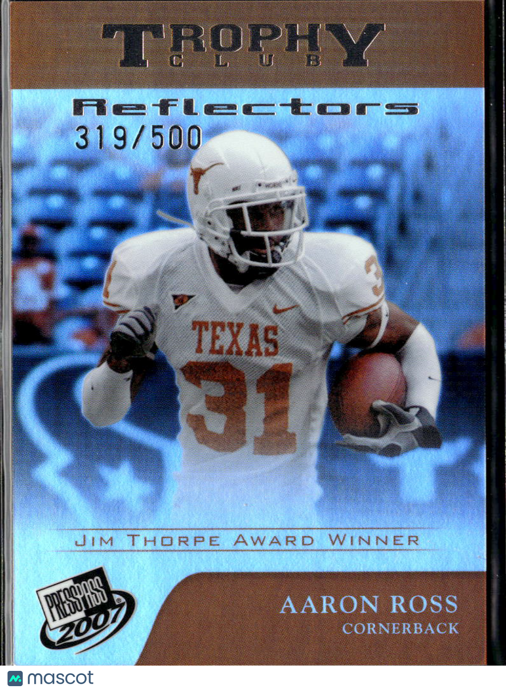 Aaron Ross 2007 Press Pass Reflectors Rookie RC /500 Texas Longhorns