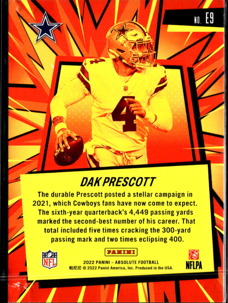 Dak Prescott 2022 Absolute Explosive SSP CASE HIT Dallas Cowboys